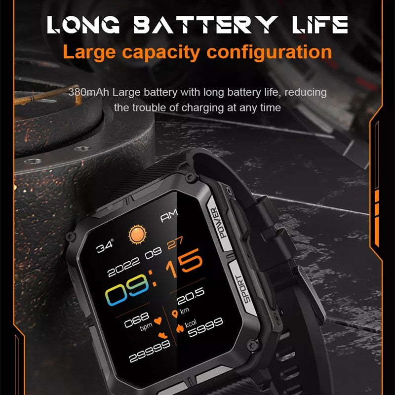 Indestructible Stainless Steel Military Style Rugged Smartwatch 3