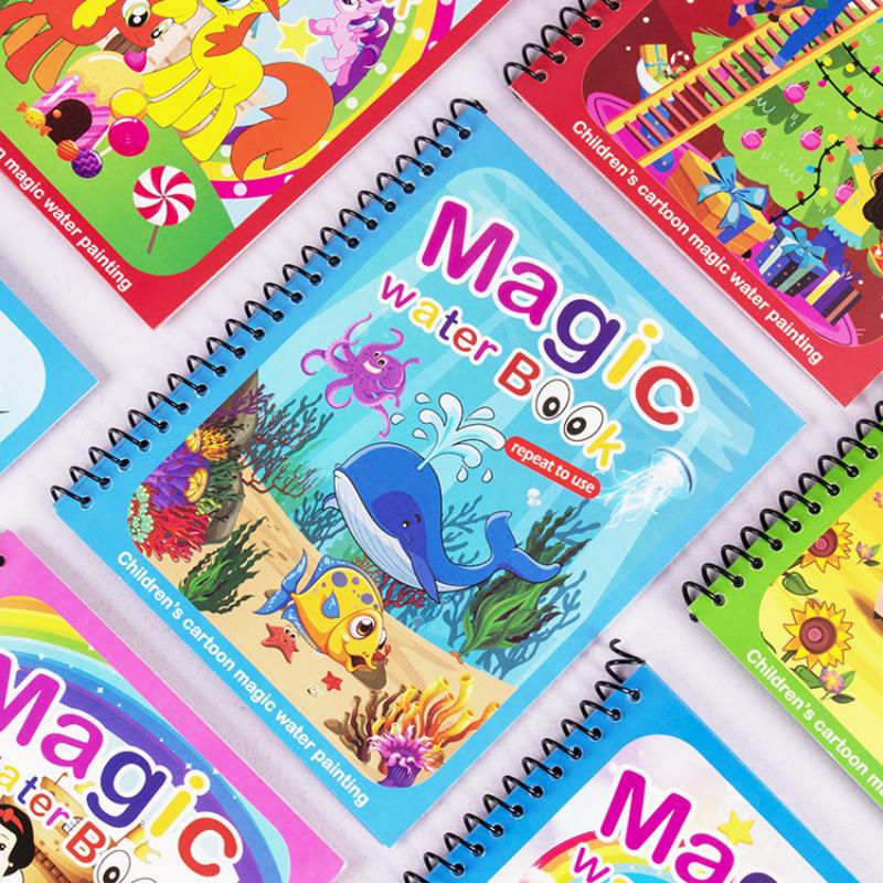 Reusable Magic Water Painting Book- Set of 4 3