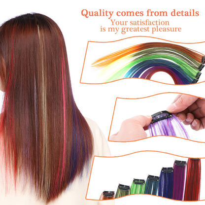 Colorful pieces of wigs 7Psc 3