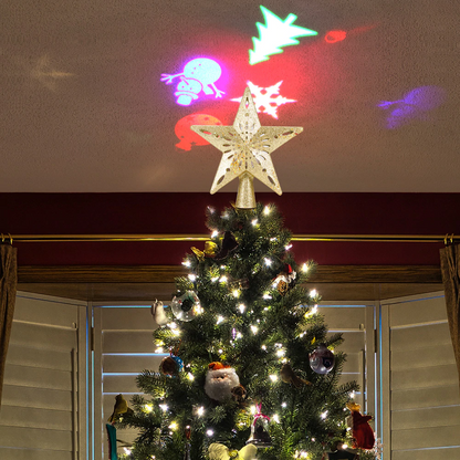Projection Star Christmas Tree Topper 3