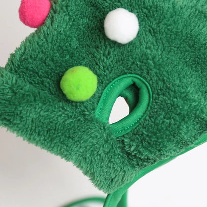 Adorable Pet Christmas Tree Pom-Pom Hat 3