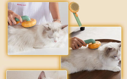 Pumpkin Design Cat Groomer Brush 3