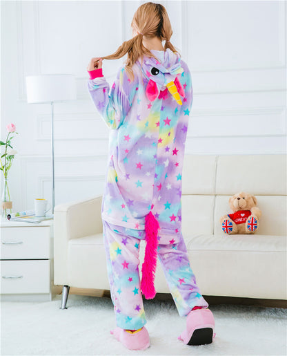 MAGICAL STARRY PURPLE & RAINBOW COLOR UNICORN ONESIE 2
