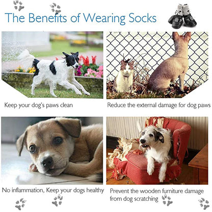 Pet Outdoor Waterproof Anti Slip Rain Shoes (2Pairs) 3