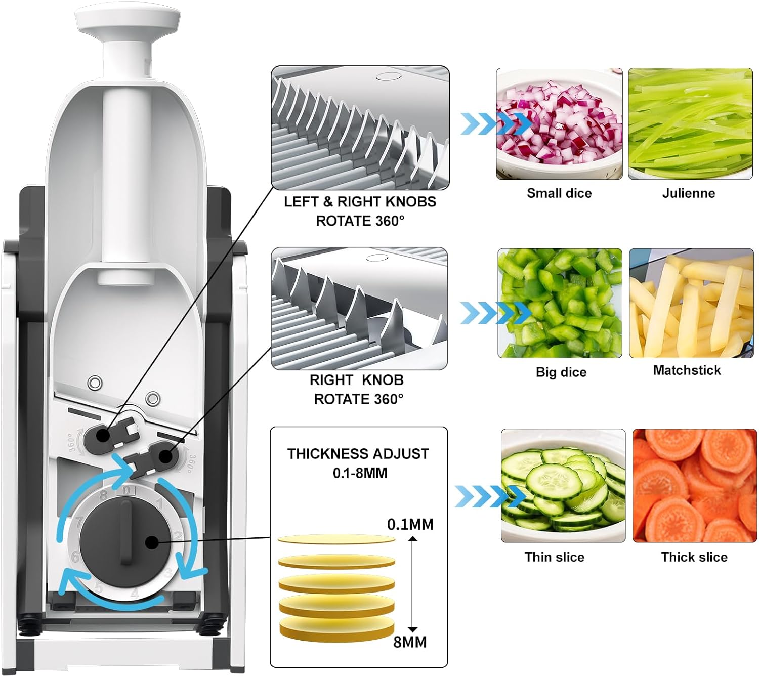 5 in 1 Safe Mandoline Slicer 3