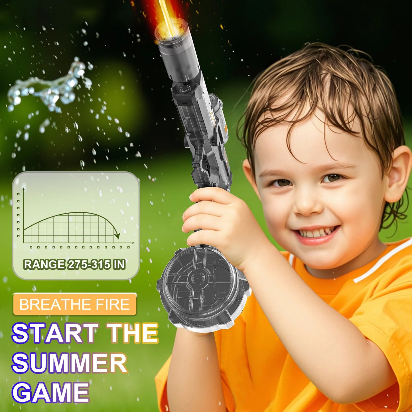 LED Electric Water Gun – Large Capacity Automatic Spray Blaster 3
