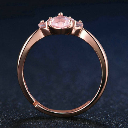 CAT PAW ROSE QUARTZ RING 3