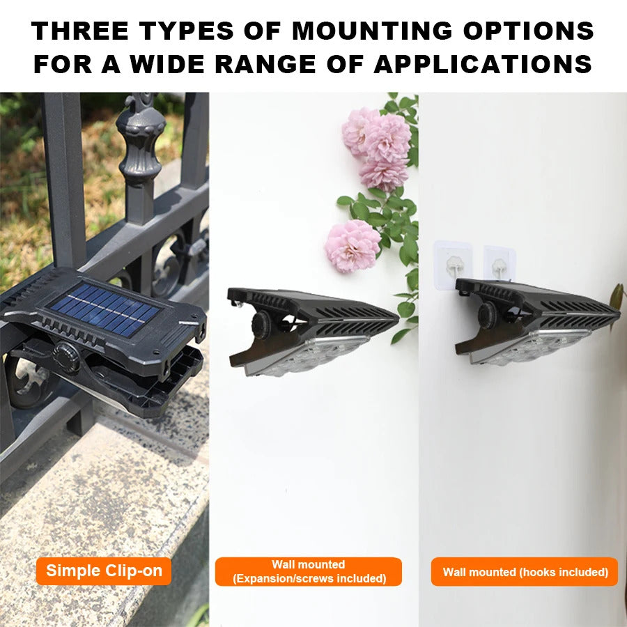 Outdoor Motion Sensor Solar LED Clip Lights 3