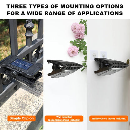 Outdoor Motion Sensor Solar LED Clip Lights 3