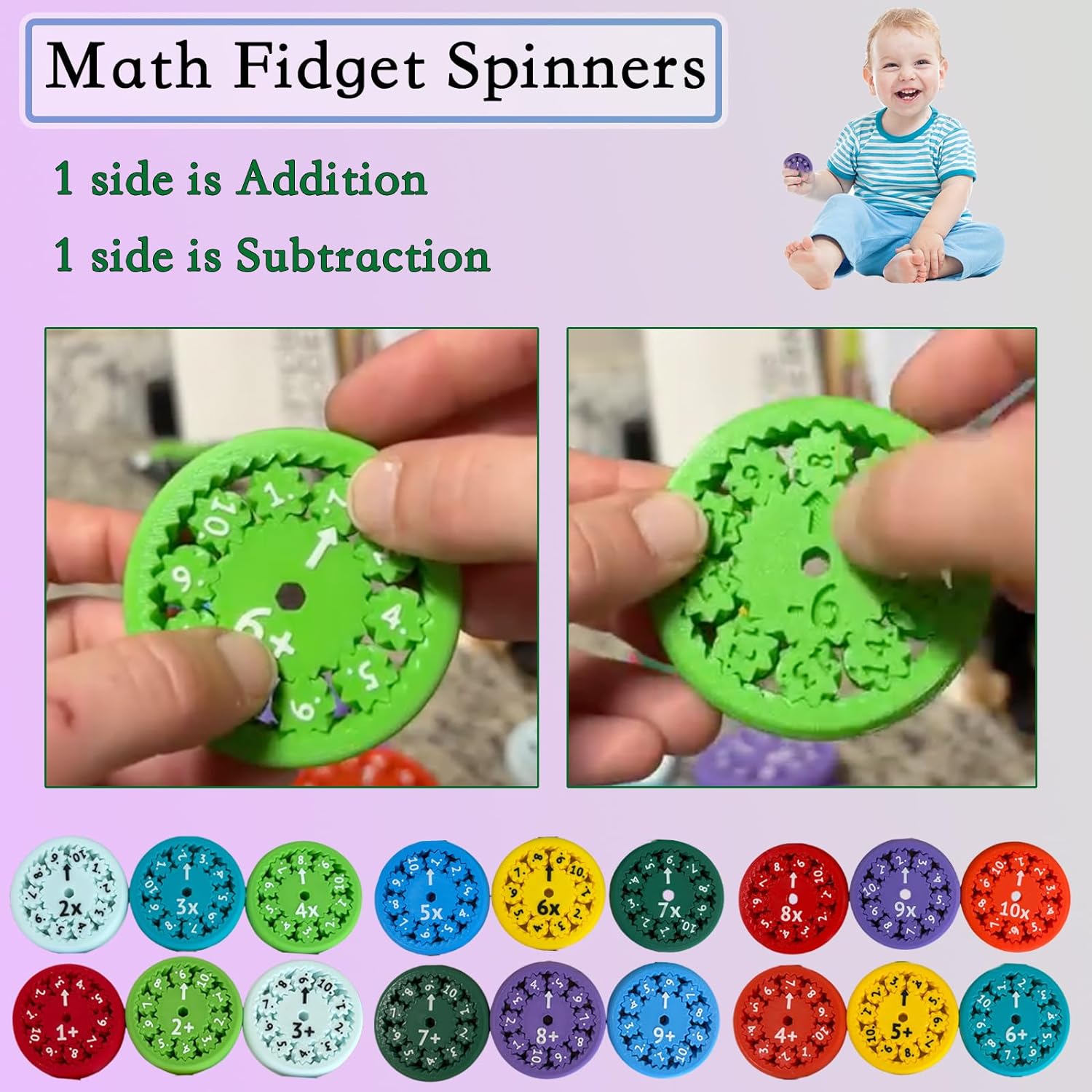 New Math Fidget Spinners-Full Set 2