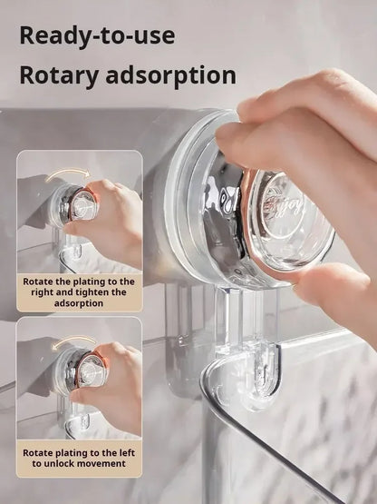Light Luxury Style Glacier Pattern Suction Cup Shelf 3