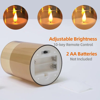LED Acrylic Flameless Candles – LED Candles with Remote & Timer 3