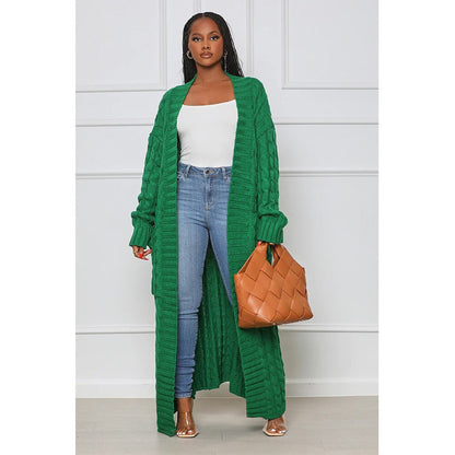 Stylish Cable Knit Dual Pocket Cardigan 3