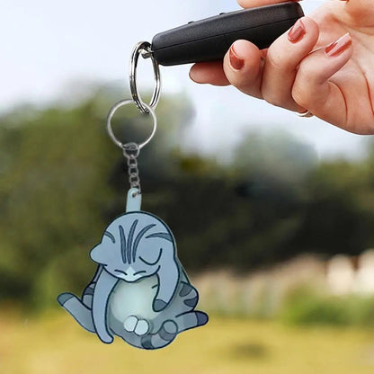 Funny Wiggling Cat Keychain 3