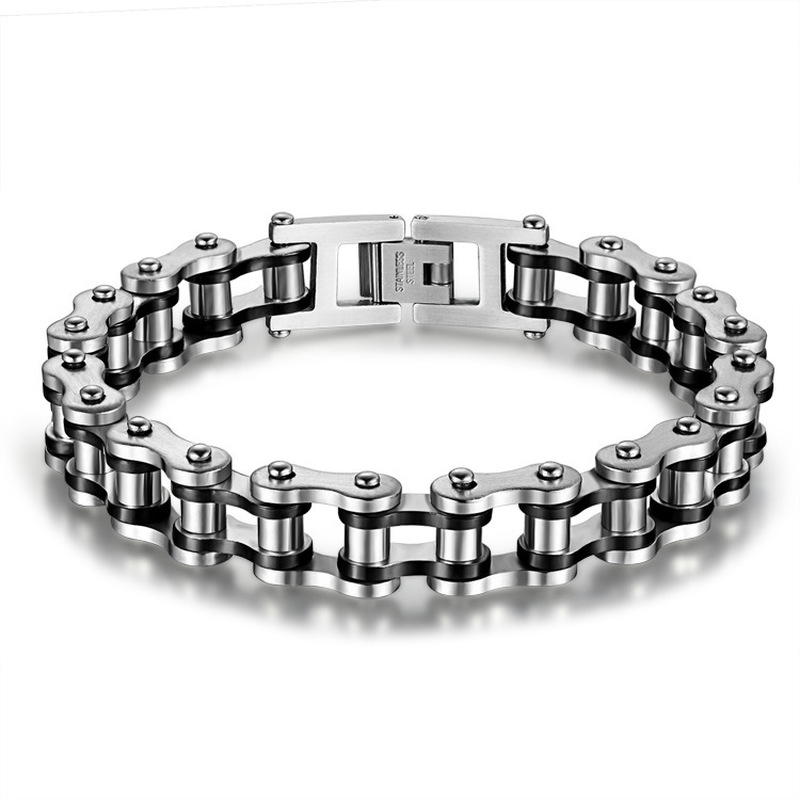Cool Stainless Steel Men's Biker Chain Bracelet 3