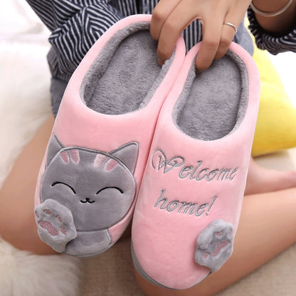 CUTE COZY CAT PAW SLIPPERS 3