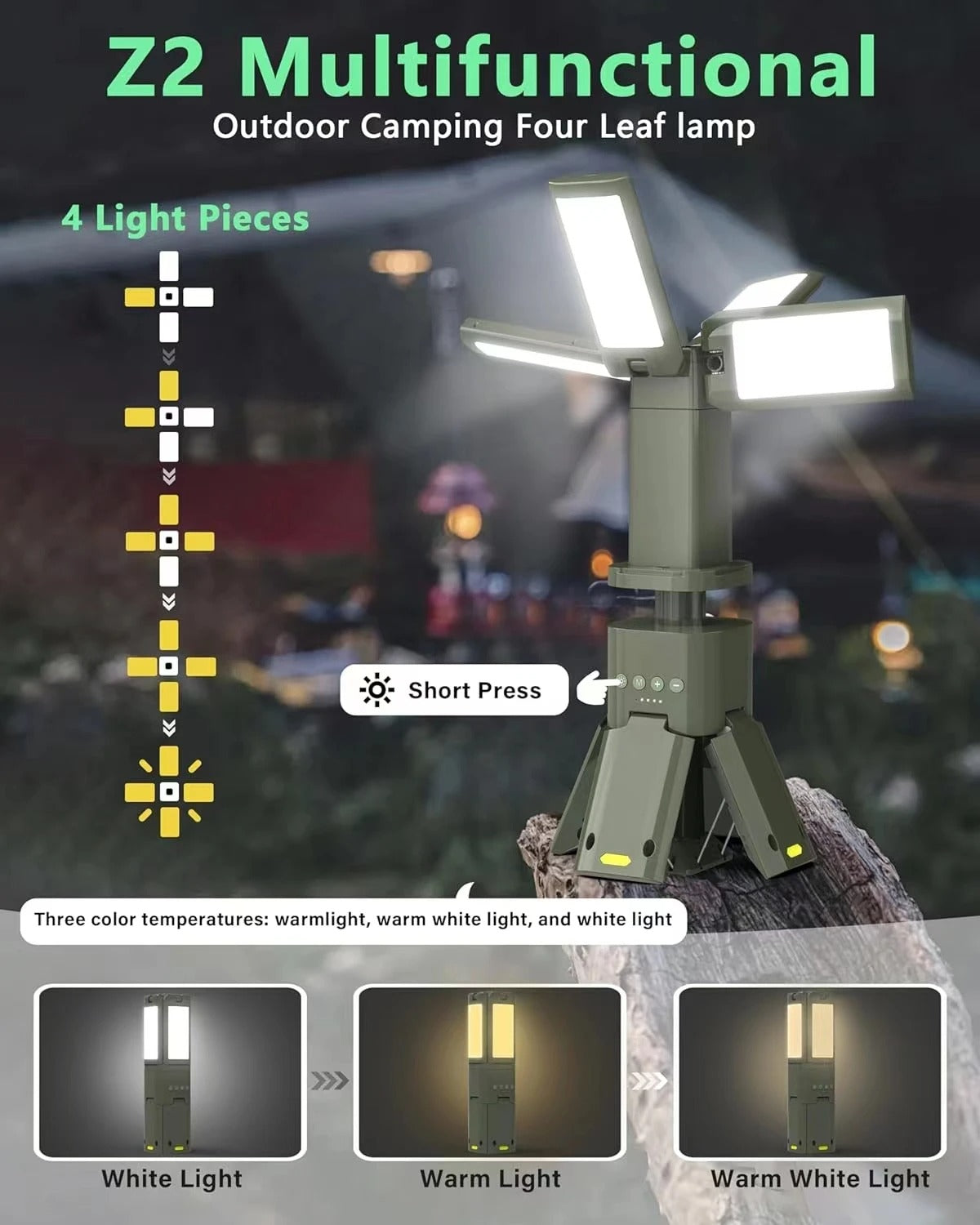 Telescopic Camping Light Rechargeable 3