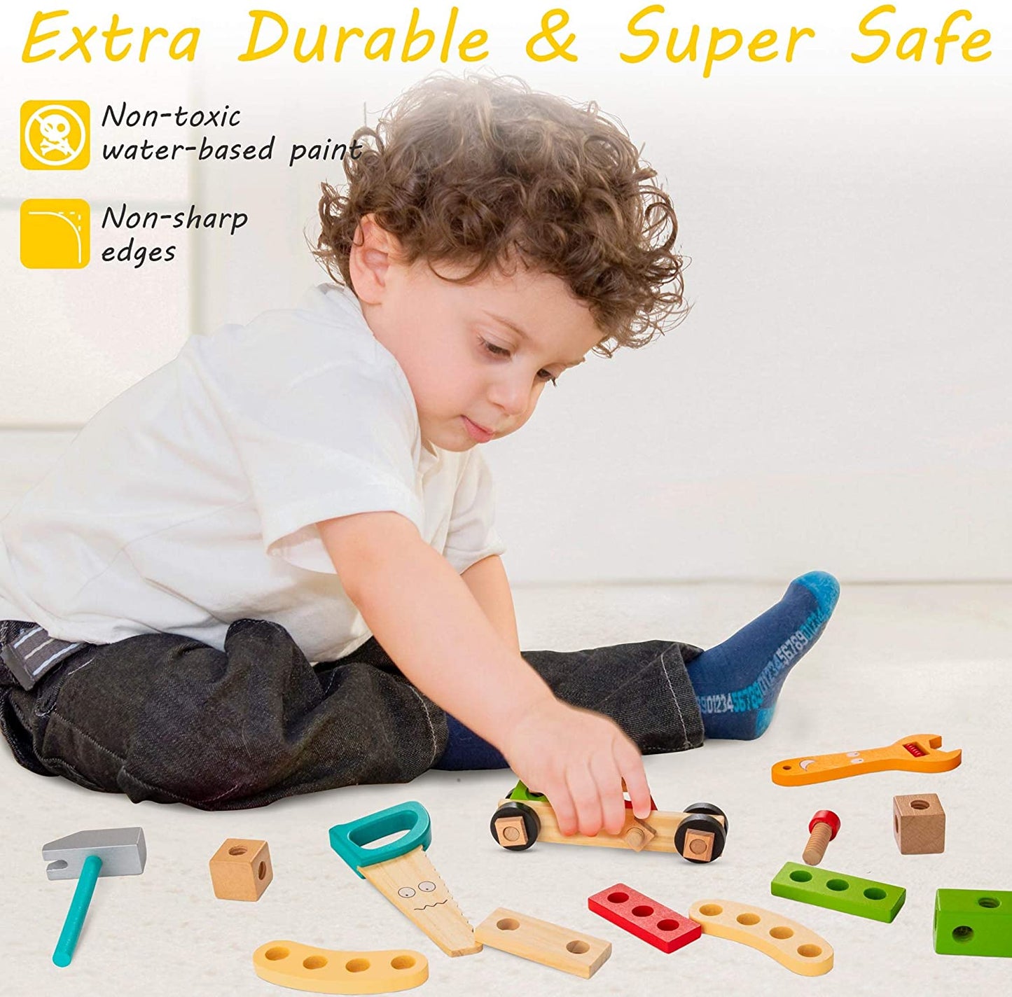 Kids Wooden Tool Box 3