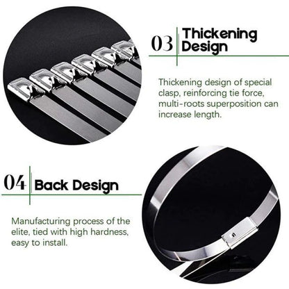 Stainless steel cable ties (100 Pcs) 3