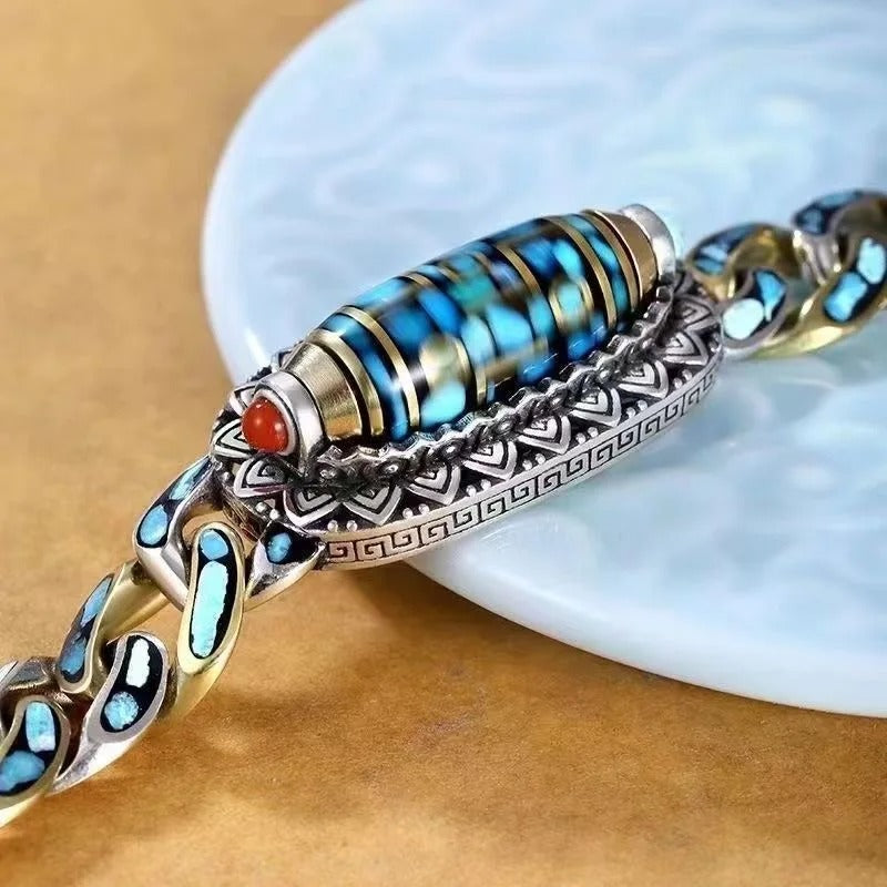 Nine-eyed Dzi Bead Bracelet 3