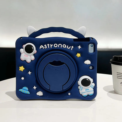 Cartoon Camera-Style Tablet Protective Case with Ring Stand 3