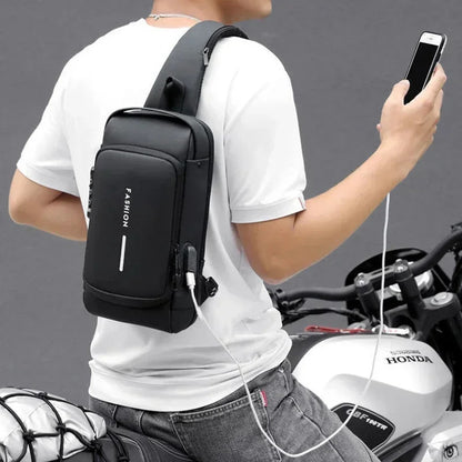 Anti-Theft USB Charging Crossbody Backpack 3