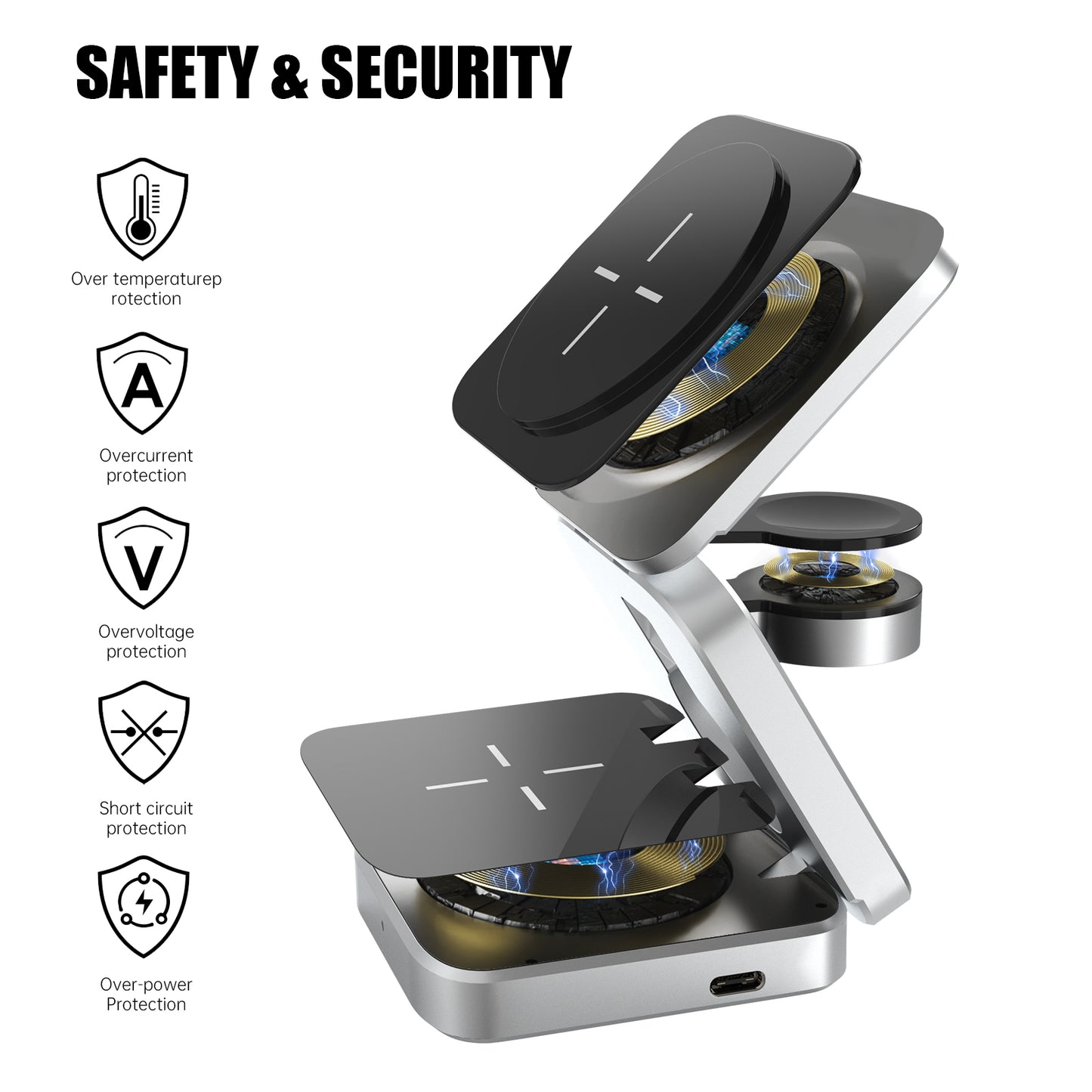 3 in 1 Folding Wireless Charging Station 3