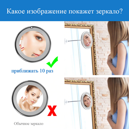 10x Magnifying LED Lighted Makeup Mirror 3