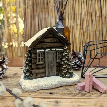Log Cabin Incense Burner with Smoking Chimney 3