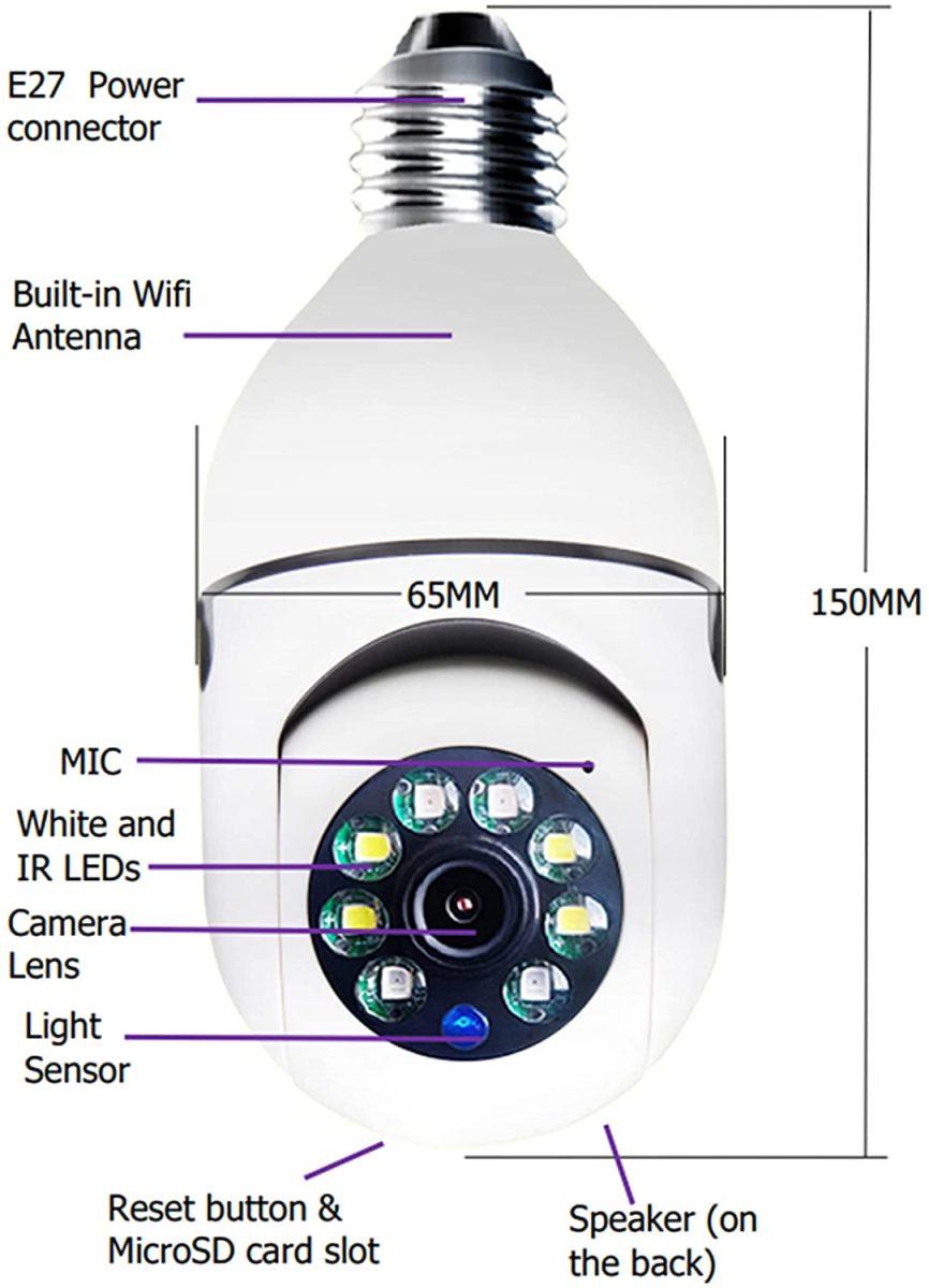 Wifi Light Bulb Camera 3