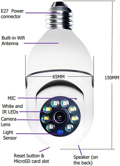 Wifi Light Bulb Camera 3
