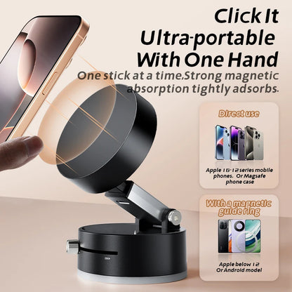Mini Foldable Portable Vacuum Magnetic Car Phone Holder 3