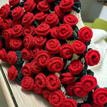 Crochet Rose Bouquet Blanket 80CM 3