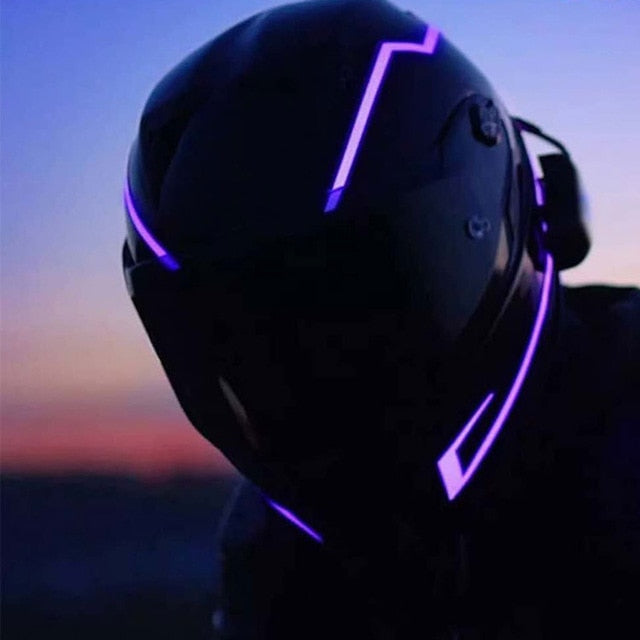 Night Safety Motorcycle Helmet LED Stripe 3