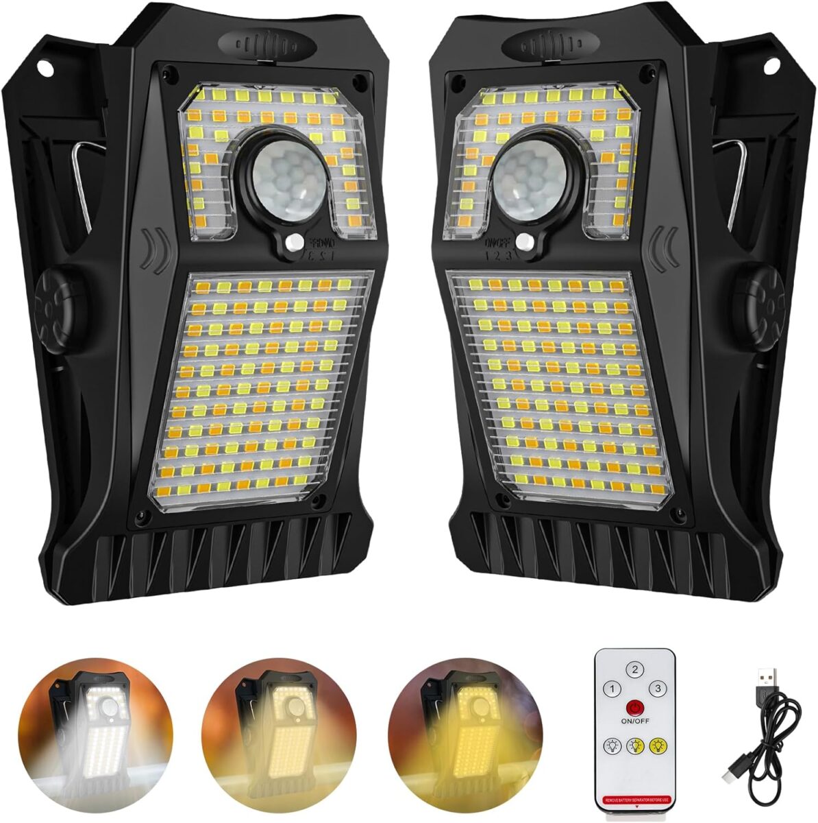 Solar Lights Outdoor Clip Motion Sensor 3