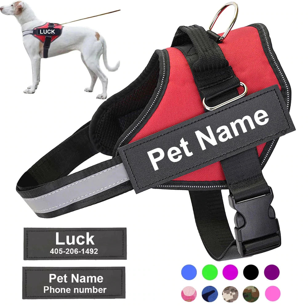 NO PULL Reflective Breathable Adjustable Dog Harness 3