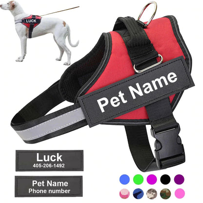 NO PULL Reflective Breathable Adjustable Dog Harness 3