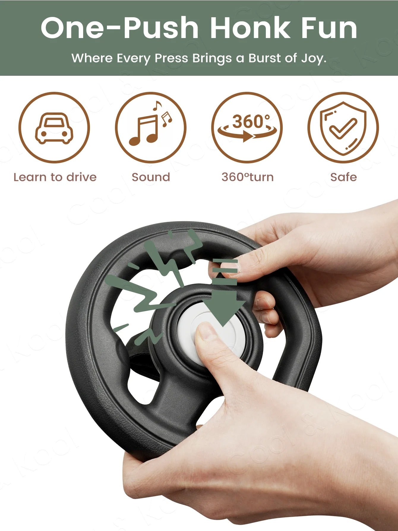 Drive & Delight Stroller Steering Wheel Toy 3