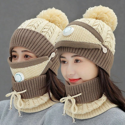 3PCS WOMEN WINTER SCARF SET 3