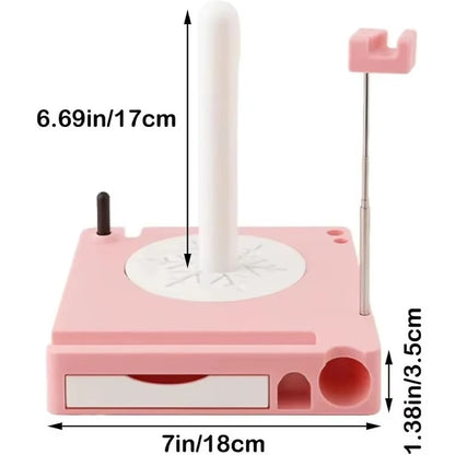 Portable Yarn Holder Spinner with Phone Stand 3