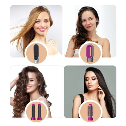 All in 1 Hair Styling Set – Hair Dryer, Straightener, Curling Iron & Hot Air Brush Combo 5 Pcs Set 3