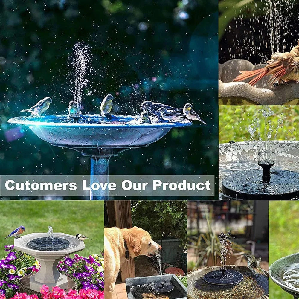Solar Bird Bath Fountain Pump – Floating LED Water Feature with 5 Nozzles for Garden & Outdoor Birdbaths 3