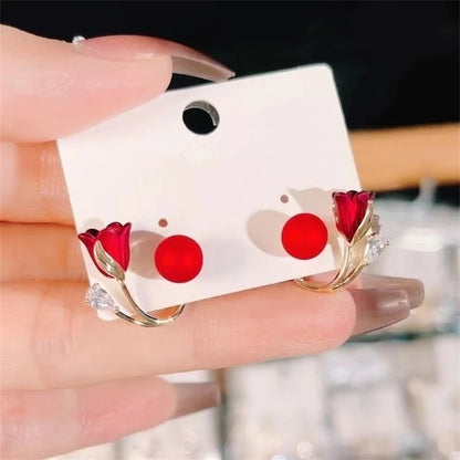 Tulip Flower Versatile Earrings 3