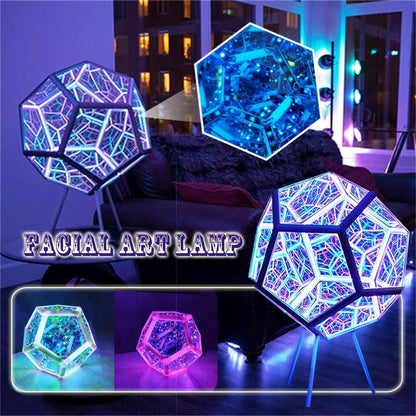 Infinite Dodecahedron Color Art Light 3