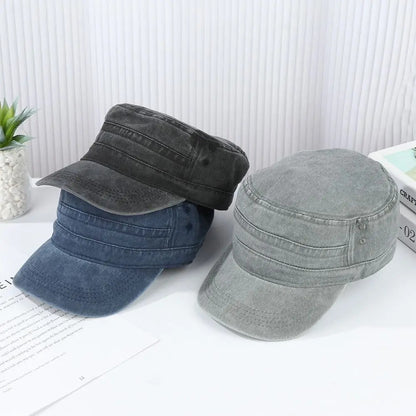 Classic Military-Style Cotton Cadet Cap ? 3