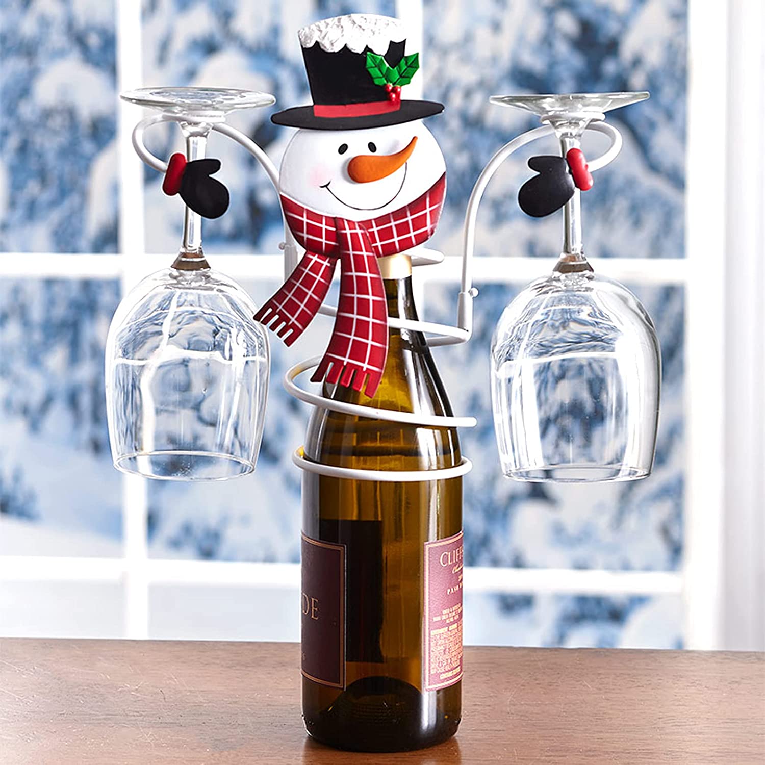 Holiday Wine Bottle Glass Holders 3