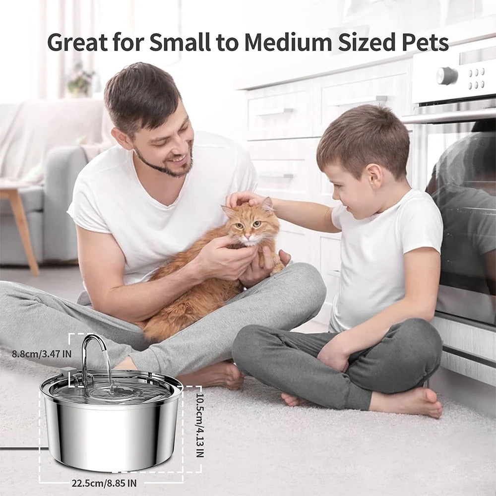 Automatic Stainless Steel Cat Water Fountain 3