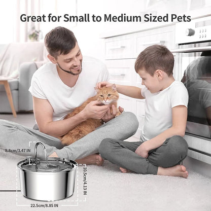 Automatic Stainless Steel Cat Water Fountain 3