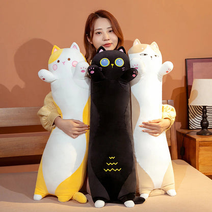 Cute Long Cat Stuffed Squish Plush Pillow 3