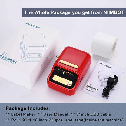 Mini Retro Portable Thermal Label Printer 3